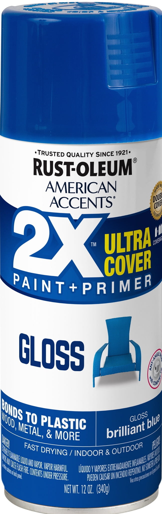 Brilliant Blue, RustOleum American Accents 2X Ultra Cover Gloss Spray