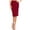 Burgundy, variant on Women's Casual Slim Stretch Pull On Bodycon Pencil Solid Midi Skirt S-3XL
