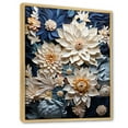 thumbnail image 2 of Designart "Radiant Paper Mache Flower Blossoms" Flowers Floater Framed Wall Decor, 2 of 5