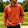 thumbnail image 2 of LWavelet Men's Long Sleeve Polo Shirts with Chest Pocket Relaxed Fit Breathable Business Casual Golf Shirts for Men, 2 of 7