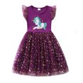 thumbnail image 2 of Bellafa Toddler Girl Tulle Dress Summer Ruffle Sleeveless Baby Girl Casual Dresses 3-8Y Princess Tutu Sundress, 2 of 8