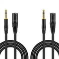 thumbnail image 1 of Paquete de 2 Cables de Micrófono Estéreo de Audio Macho A XLR Macho de 6,35 mm y 1/4 de Pulgada - Cable de Micrófono de Altavoz Balanceado Macho A XLR Macho, 1 Metro, 1 of 8