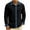 Black, variant on Men's Denim Patchwork Linen Shirts - Stylish Long Sleeve Button Down Loose Lapel Business Casual Shirts White XL(XL)