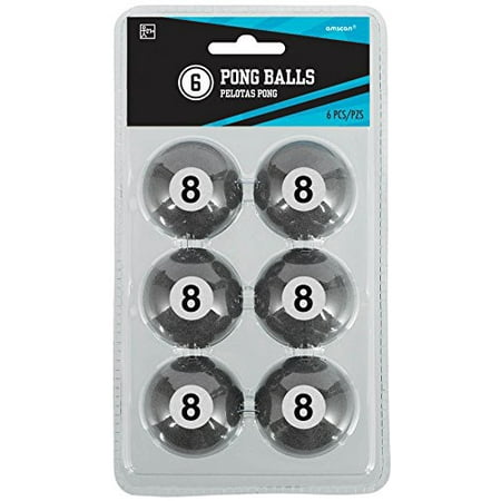 Amscan 6 Pack Party Supplies 8ball Beer Pong Balls Walmart Com