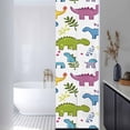 thumbnail image 3 of Cute Cartoon Dinosaur Window Privacy Film, Green Blue Purple Animals Static Cling UV Sun Blocking Heat Control Window Tint Day and Night, Non-Adhesive One Way Windows Privacy Cover 17.7''x78.7'', 3 of 7
