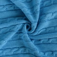thumbnail image 5 of Ntbay 100% Cotton Cable Knit Toddler Blanket, Soft Warm Unisex Baby Blanket for Crib, 30"x40", Azure Blue, 5 of 7