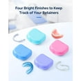 thumbnail image 2 of Retainer Case with Vent Holes, 2 Pack, Mouth Guard Case with Tight Snap Closure, Orthodontic Denture Storage Container for Invisalign, Aligners, Night Guards, Pink and Blue Retainer Box, 2 of 5