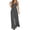 A485-Gray, variant on Sokhug Women's Spaghetti Strap Jumpsuit with Button Front Elastic Waist with Pockets Loose Wide Leg Pants