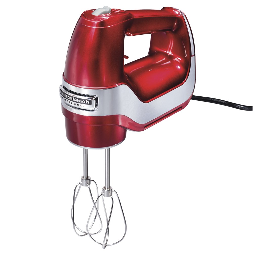 Hamilton Beach Professional 5 Speed Hand Mixer, Red, Model 62653