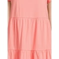 thumbnail image 5 of Time and Tru Women's and Women's Plus Tiered Cotton Mini Dress, Sizes XS-4X, 5 of 5
