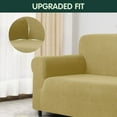 thumbnail image 2 of CHUN YI 1-Piece Checks Stretch Sofa Cover Slipcover Couch Cover, XL-Chair, Beige, 2 of 6