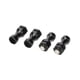 thumbnail image 4 of Vogacara Adaptadores hexagonales RC de 4 piezas, 12mm a 17mm, pieza de neumático de rueda resistente fiable, accesorios de actualización, Kit de ajuste Kits de construcción modelo Negro Vogacara FN001742-04, 4 of 6