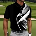 thumbnail image 2 of Moxiu Men's Golf Tshirts Summer Moisture Wicking Short Sleeve Tops Button Collar Business Casual Novelty Printed Work Shirt Black,XXXXL, 2 of 6