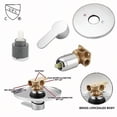 thumbnail image 6 of Shower Faucet GGStudy Single Function Shower Trim Kit with Rough-in Vae Shower Set Bath Rainfall Shower Faucet System 8inch Round Stainl Steel Metal Shower Head, 6 of 9