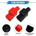 thumbnail image 3 of Unique Bargains 1 Pair Battery Terminal Insulation Covers 20mm 0.79" Car Battery Post Cap for Cars Red Black, 3 of 6