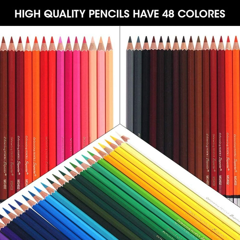 Heshengping 48 Color Colored Pencils Set for Coloring Books with 3-color  Sketchbook coloring book Drawing kit Art Supplies with Roll up Canvas Case  for Adults Beginners Teens - Yahoo Shopping