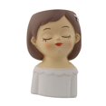 thumbnail image 2 of Fancyes Cute Girl Flower Pot Flower Holder Desktop Ornament Container Decorative Planter Resin Vase for Office Farmhouse Bedroom Cafe A, 2 of 8