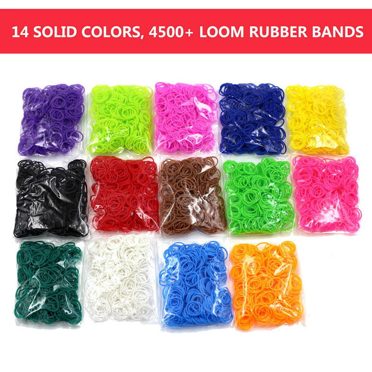 XYTLAX 16800+ Loom Bands Kit 3 Layer Container, 35 Colors, 500 S-Clips, 300 Beads, 30 Charms, 10 Zipper Hooks, Rubber Bands Refill Kit for Girls