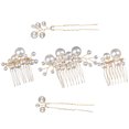 thumbnail image 4 of peinetas de perlas para boda, horquillas para novia, pinzas para el cabello con perlas, accesorios para el cabello, 4 of 6