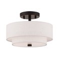 thumbnail image 1 of Livex Lighting 51082-92 Claremont English Bronze 2 Light Ceiling Mount, Medium, 1 of 10
