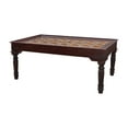 thumbnail image 2 of Handmade Hand Carved Solid Wood 8 Seater Dining Table | Distressed Brown Rectangle Shape Table | Weather Aged Long Dining Table, 2 of 5