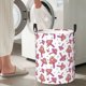 thumbnail image 5 of Fotbe Purple Mushroom Cesto de Ropa con Asas, Cesto Impermeable de Gran Capacidad, Bolsa de Lavado para Dormitorio, Cesto de Ropa con Ruedas y Asas-Medium, 5 of 6