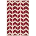 thumbnail image 2 of SAFAVIEH Chatham Easton Zigzag Stripes Wool Area Rug, Red/Ivory, 5' x 8', 2 of 5