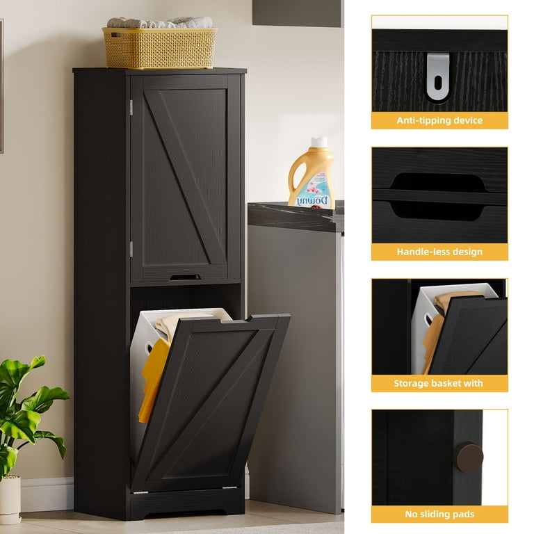 DWVO Laundry Hamper with Adjustable Shelf, 53