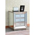 thumbnail image 1 of Patel Mirrored Nightstand, Mirrored Nightstand, Bedroom Nightstand, MDF Nightstand, Mirrored Bedside Table, Silver Nightstand, Three Drawer Nightstand, Living Room Side Table, 1 of 2