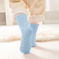 thumbnail image 2 of CPNG CPNG Kid Girls Fuzzy Socks Solid Color Coral Fleece Non Slip Floor Socks Comfy Fluffy Lined and Thickened Short Warm and Lint Free Autumn Winter Socks, 2 of 9