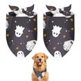 Halloween Trick or Treat Candy Dog Bandana Set of 2,