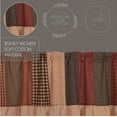 thumbnail image 4 of VHC Brands Maisie Primitive Country Kitchen Curtain, Red Patchwork Valance 19x60, 4 of 7