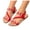 Red, variant on Flower Beach Sandals for Women 2025 Boho Summer Braided Open Toe Flats Slingback Dress Sandals