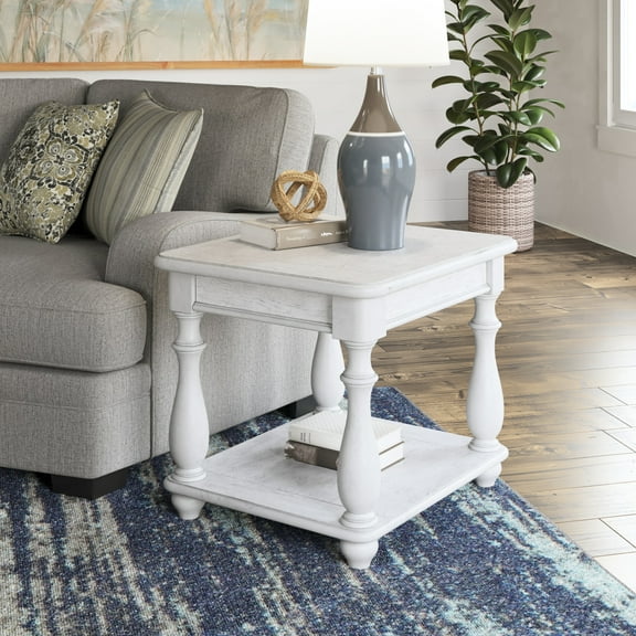 Gray Square End Table By - Solid Wood Manufacture, 24x24x28, Coastal Charm, Assembly Steps 24" Long X Wide 28" High, Wonder, Installation Work