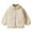 Khaki, variant on Unisex Kids Solid Stand Collar Coral Zip Up Jacket, Fall Winter Thermal Long Sleeve Coat Soft Warm Casual Cotton Outerwear Toddler Boys Girls Blue 2-3 Years