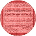 thumbnail image 1 of Ahgly Company Machine Washable Indoor Round Oriental Red Modern Area Rugs, 8' Round, 1 of 4