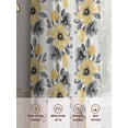thumbnail image 6 of Yellow Floral Sheer Curtains 54 Inch Length 2 Panels Set Window Treatments, Abstract Watercolor Flower Leaf Plant Rod Pocket Semi Curtains for Living Room/Bedroom/Kitchen Décor, 104"W x 54"L, 6 of 7
