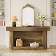 thumbnail image 5 of Tribesigns 63" Farmhouse Console Table, 2-Tier Wood Entryway Table with Storage, Narrow Sofa Table for Living Room, Hallway, Foyer, Rustic Brown, 5 of 7