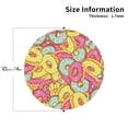 thumbnail image 2 of Pofeuu Pink Donut and Blue Print Coasters for Drinks, 4Pack PU Leather Coasters, Bar Drink Coasters for Tabletop Protection, Furniture from Damage-Round Shape, 2 of 6