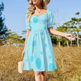thumbnail image 4 of Vestido de manga corta bluesbubbles, atuendo para festival, ropa de mujer, vestido de fiesta, vestido, 4 of 7