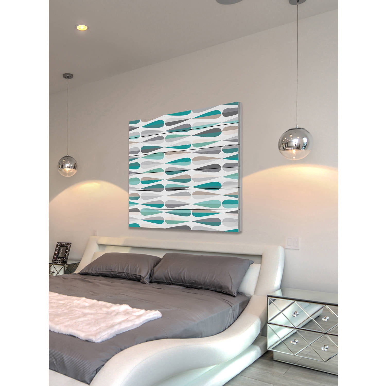 Marmont Hill "Silent Theme" Painting Print on White Wood
