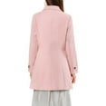 thumbnail image 3 of INSPIRE CHIC Women's Peter Pan Collar Single Breasted Winter Overcoat, 3 of 6