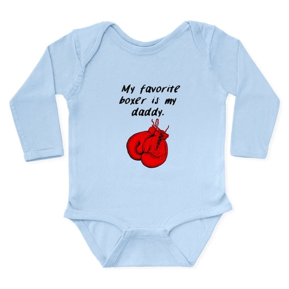 CafePress - My Favorite Boxer Is My Daddy Body Suit - Long Sleeve Cotton Baby Bodysuit