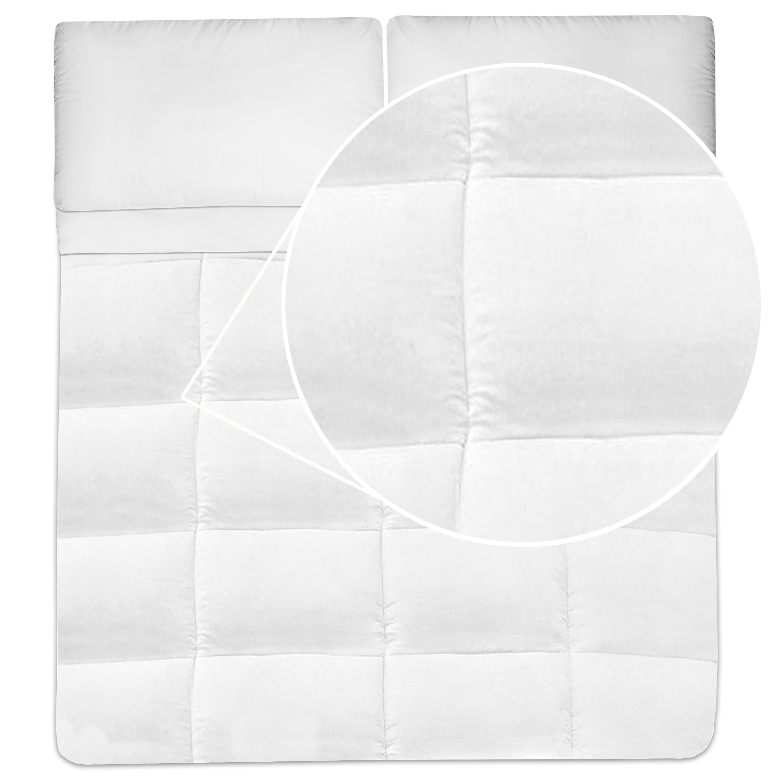 All Seasons Down Alternative Comforter Solid Color Box Stitch - King