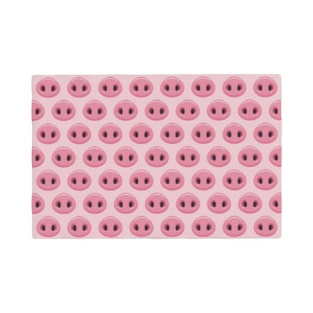 

Rocae Pig Nose Printed Heat Resistant Place Mats Classic Hemstitch Cloth Fabric Placemats Imitation Linen Place Mat Table Mats 18x12 inch