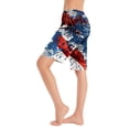 thumbnail image 2 of LVHAOGJOB Womens Shorts Plus Size Print Summer Athletic High Waist Multicolor with Pockets Short Pants for Women Drawstring, 2 of 4