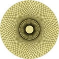 thumbnail image 1 of Ahgly Company Indoor Round Patterned Sun Yellow Area Rugs, 8' Round, 1 of 6
