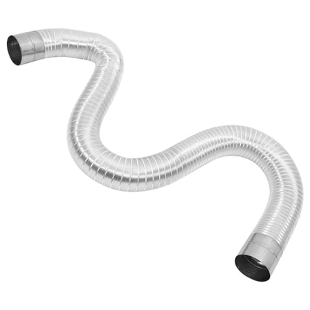 Supvox Flexible Aluminum Dryer Vent Hose Telescopic Plated Silver Duct for Home Ventilation