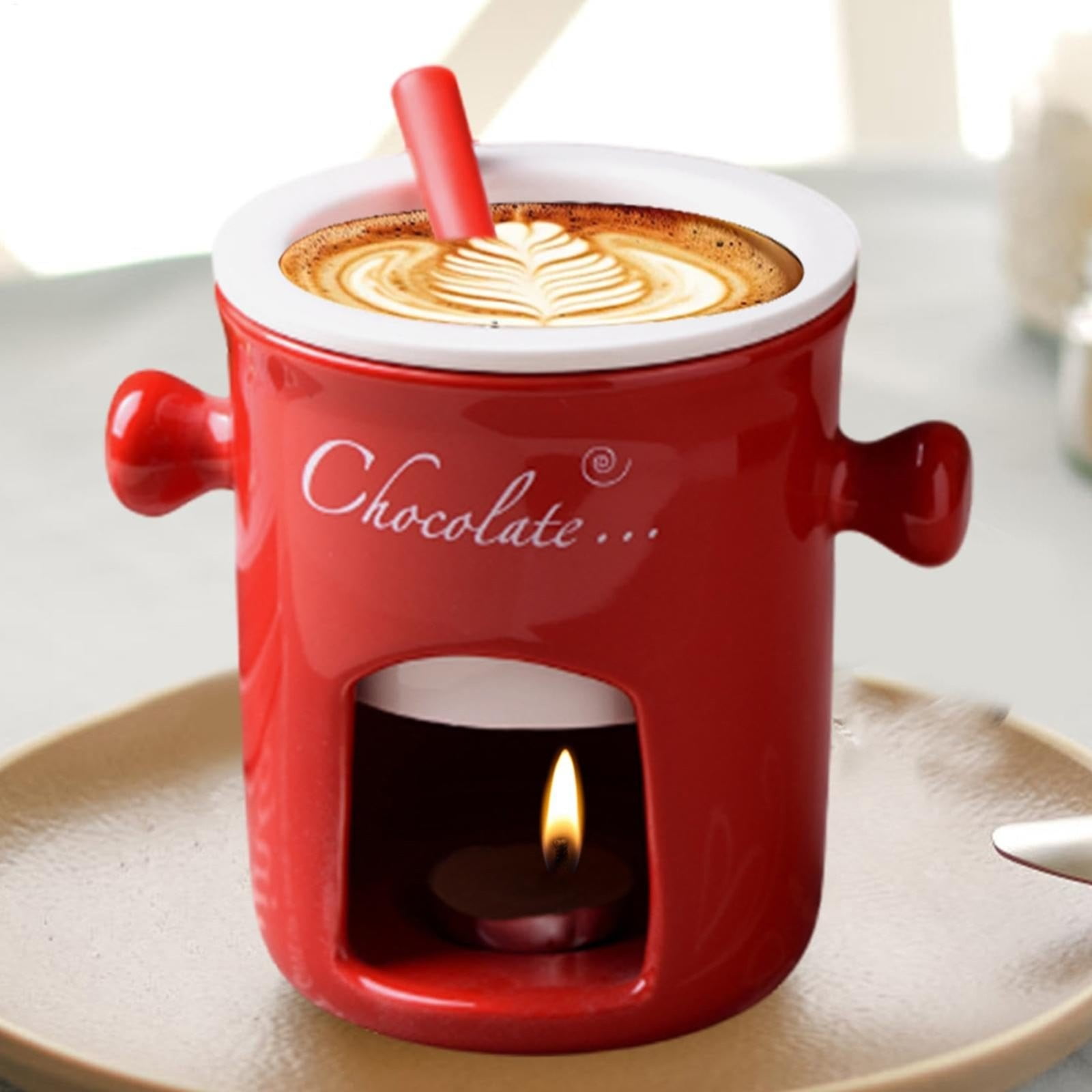 Sweet Fondue Cup Personal Fondue Set Ceramic Chocolate Melting