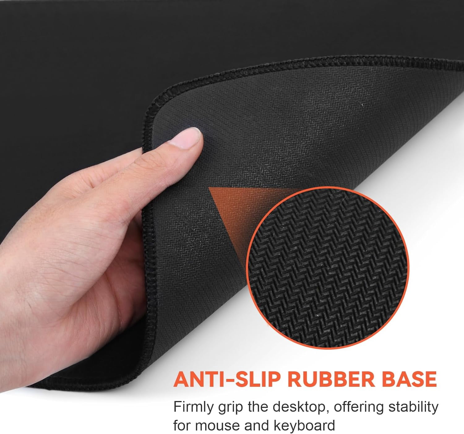 2 Pack Black Mouse Pad Gaming Keyboard Pad 31.5 x 11.8in Large Computer Mouse Pad with Anti-Slip Rubber Base and Stitched Edges, Extended Mouse Mat Gaming Working